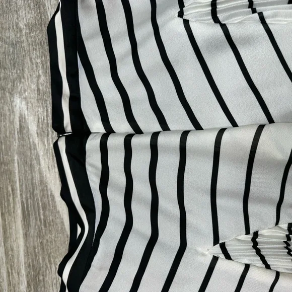 ANTHROPOLOGIE  EVA FRANCO Pleated Skirt Black & White Size 6 - Picture 5 of 10